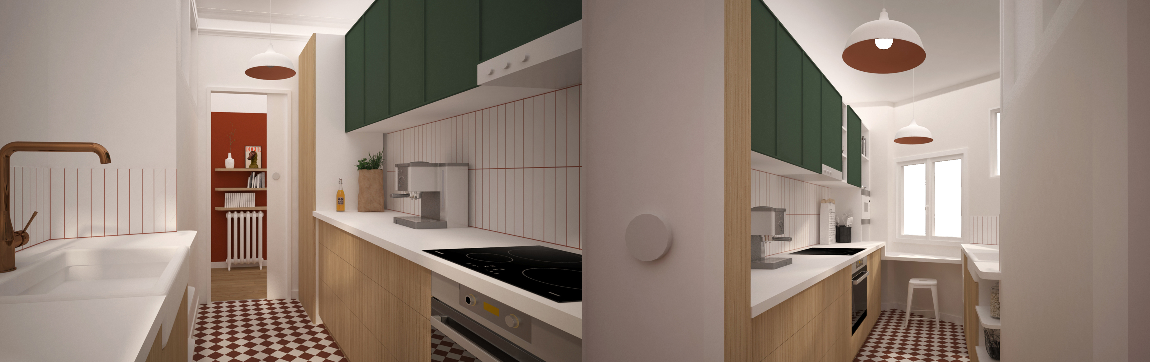 Vue 3D d'une cuisine